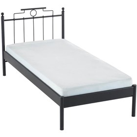 Resim Unimet Hatkus-s Tek Kişilik Ferforje Metal Karyola-siyah (AHŞAP LATALI) 