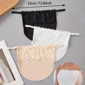 Resim 3 adet Kadın Dantel Detachable Düz Renk Seksi Sahte Yaka Minimalist Göğüs Havlusu Günlük Eşleştirme için 