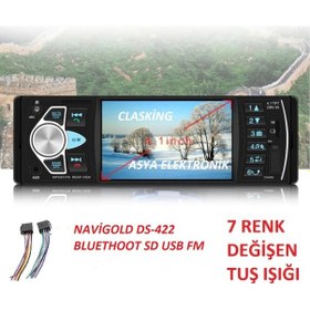 Resim Navigold Ds422 4.3 Oto Teyp 4X45W Fm Sd Usb Bt Mp3 Oto Teyp N11. 