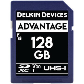 Resim Delkin Devices 128GB Advantage UHS-I V30 SDXC Hafıza Kartı 