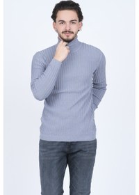 Resim Raymons Erkek Fitilli Tam Balıkçı Triko Yün Kazak 67822887 Indigo İndigo 