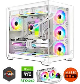 Resim Zeiron Mirage X32 Pro White Ryzen 7 5700X 32GB RAM 1TB M.2 NVMe SSD 8GB RTX4060 Sıvı Soğutmalı FreeDOS 