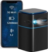 Resim Akıllı WiFi Mini Taşınabilir Projektör, 4K Destekli, Android 9.0 - 100 ANSI NexiGo