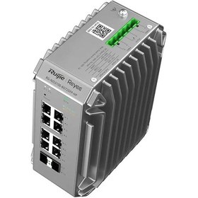 Resim Ruijie Reyee RG-NIS3100-8GT2SFP-HP 8 Port Poe 2xSfp Gigabit Yönetilebilir Endüstriyel PoE Switch 