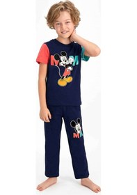 Resim Mickey Erkek Çocuk Pijama Takımı Lacivert 