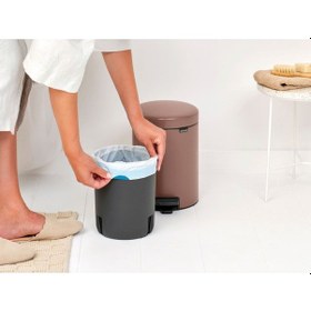 Resim Brabantia Newıcon Satın Taupe Pedallı Çöp Kutusu 5lt Rose 