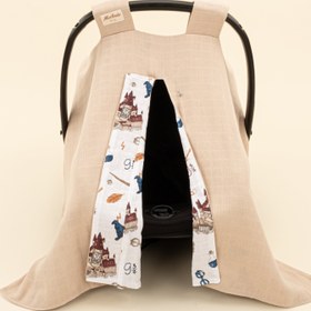 Resim Puset Örtüsü - Çift Taraflı - Kumsal Beji Muslin - Harry 