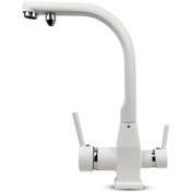 Resim Su Arıtma Cihazı İçin 3 Yollu Beyaz Musluk 