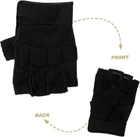 Resim Mobestech 1 Çift Açık Hava Sürüş Eldiveni Yetişkinler Parmaksız Eldivenler Erkekler Kadınlar Sağlam Motosiklet Eldivenleri 