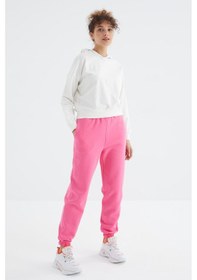 Resim Tommy Life Şeker Pembe Yüksek Bel Şardonlu 3 İplik Pamuklu Basic Kadın Eşofman Altı - 94624 Şeker Pembe 