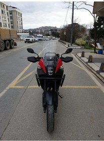 Resim Motocam Honda Nx 500 Ön Cam 2025 Model 44cm Şeffaf Renkli 4mm Uzun Tur Camı 