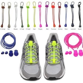 Resim Foottab Pratik Kilitli Esnek Ayakkabı Bağcığı 100 CM 