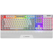 Resim Rampage Carbon Pro Gb Bluetooth Klavye Şarjlı Wifi Kablosuz Klavye Rgb Red Mekanik Klavye Oyuncu Klavyesi 