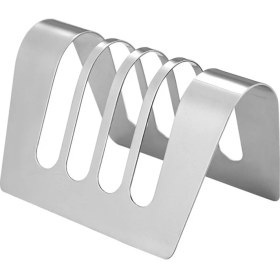 Resim Sagrado Tost Rafı Ekmek Tutucusu 4 Dilim Yuvaları Ekmek Somun Standı Paslanmaz Çelik Alet Soğutma Izgarası Ekmek Rafı (Yurt Dışından) 