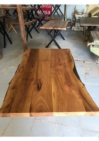 Resim Bintaşmobilya Ceviz Ağacı Kütük Masa Üstü Tablası 120X80.Cm 