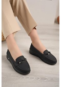 Resim Nesil Shoes Ayzen 502 Siyah Kot Anatomik Kadın Ayakkabı-siyah Kot Kot Rengi - Siyah 