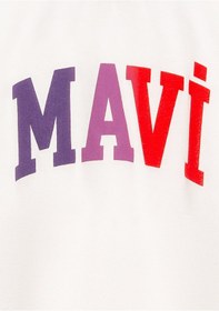 Resim Mavi - Mavi Logo Baskılı Ekru Tişört 7610425-70057 Ekru 