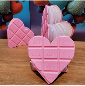 Resim Larimar Kalpli Çikolata Not Defteri Pembe Renk - 9045947148041lmr 