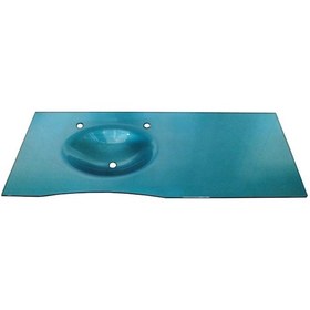 Resim Kuaför Cam Lavabo 15 MM 100 x 56 CM M.Turkuaz 