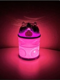 Resim Işıklı Sevimli Tek Boynuzlu At Tasarımlı Kumbara Mor Renk 