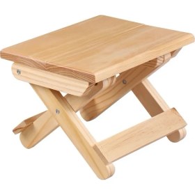 Resim PLZ Shop Taşınabilir Ahşap Katlanır Tabure 24 x 18 x 19 cm. (Yurt Dışından) 