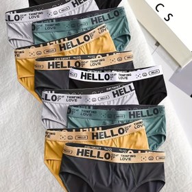 Resim 10 Adet Erkek Moda 'HELLO' Baskılı Serin Üçgen Şort, G-String, Erkek Seksi İç Çamaşırı Seti, Rahat ve Nefes Alabilir, Üçgen Kesim - Günlük Rahat 
