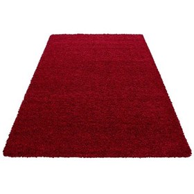 Resim Soft Shaggy Halı Yüksek Tüylü Düz Kırmızı Renkli Çocuk Odası Oturma Odası Salon Mutfak Halısı 