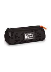 Resim Coral High Kids Siyah Blok Desenli Üç Bölmeli Kalem Çantası 11194 Siyah 
