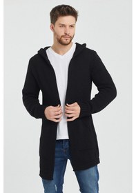 Resim Tarz Cool Erkek Siyah Desenli Triko Hırka- Hrk8085r03s Siyah 