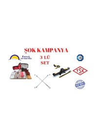 Resim Trafik Seti + Oto Cırcırlı Kriko + Bijon Anahtarı (448891617) 
