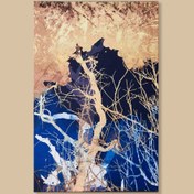 Resim Q-Art Dekoratif Golden Tree Kanvas Tablo - 90x60 cm 