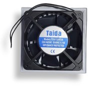 Resim TAİDA Dvr Pano, Rack Kabinet Fan Motoru 220v (120x120x38 Mm) + Panjur (150x150 Mm) 