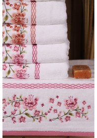 Resim Özdilek Azalea 6'lı Nakışlı Pamuklu Işlemelik Çeyizlik 50 90 El Yüz Havlusu Çok Renkli 