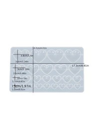 Resim Epoksi Silikon Kalıp Çoklu 4 Farklı Boy Kalp Figürleri Takı Ve Obje Kalıbı 