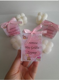 Resim Bubblemum Bebek Şekeri Mevlid Doğum Günü Hediyelikleri 25 Adet Beyaz 