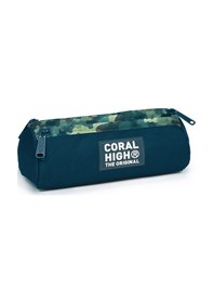 Resim Coral High Kids Nefti Kamuflaj Desenli Üç Bölmeli Kalem Çantası 11160 Naturel 
