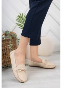 Resim Khayt Belare Casual Günlük Kadın Babet Ayakkabı Bej 