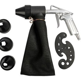 Resim Reedark 6 Parçalı Portatif Kumlama Seti - 450ml Hacimli, 4 Nozullu, Pas Ve Boya Temizleme İçin Profesyonel El Aleti 