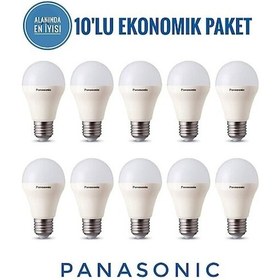 Resim Panasonic 8.5 W - 60 W Led Ampul Beyaz Işık 10 Adet 