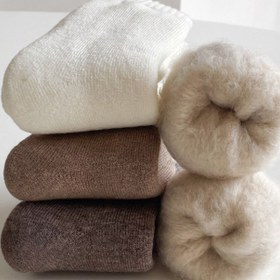 Resim 5 Çift Oğlan Trendy Katı Mürettebat Çorap, Nefes Sıcak Termal Yün Karışımı Rahat Rahat Stil Unisex Çorap Çocuklar Için Açık Kış Sonbahar Giyme 
