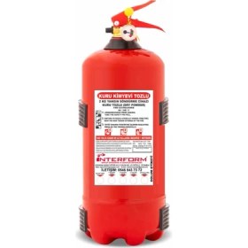 Resim İnterform 2 kg Abc Kuru Kimyevi Tozlu Yangın Söndürme Tüpü 