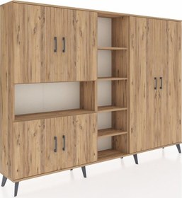 Resim Arges Dolap 13 Raflı 6 Kapaklı 220x30x163 Çam-çam Çam-çam 