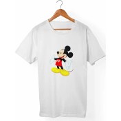Resim Alfa Tshirt Mickey Mouse Çocuk Beyaz Tişört 