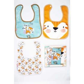 Resim Mai Perla Little Tiger 3'lü Mama Önlüğü %100 Pamuk Renkli Ergonomik Tasarım Alerjen İçermez 