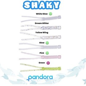 Resim Pandora Shaky Worm Whi̇te Glow 5 cm Si̇li̇kon Yem 