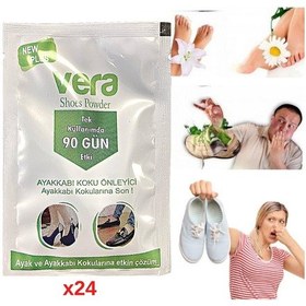 Resim Vera Ayak Kokusu Giderici Ayakkabı İçi Koku Önleyici Toz 24 x 10 G 