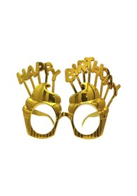 Resim Gold Happy Birthday Parti Gözlüğü Tüm Yaşlar 