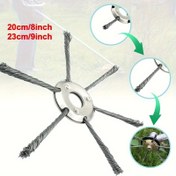 Resim Çelik Tel Çim Tıraş Başlığı 17.78/20.32/22.86 cm, Rebar Yabancı Fırça Aksesuarı, Çeşitli Tıraş Makineleri İçin Uygun, Sığınak Giderme Yardımcısı 