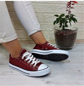 Resim Fiyra 554 Bordo Kısa Unisex Sneaker Keten Spor Ayakkabı 001 
