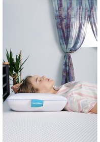 Resim Viscofoam Comfy Terletmeyen Ortopedik Yastık Serinleten Visco Yastık Jelli Yastık 55x35x12cm 